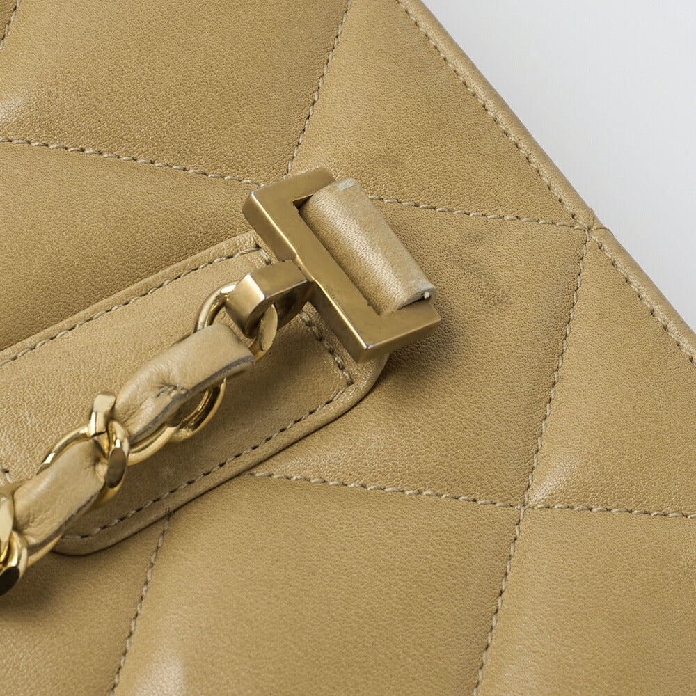 CHANEL Shoulder Bag, Matelasse Coco Charm, Lambskin, Beige, Gold-Tone Hardware, Pre-Owned - Vintage La Charme