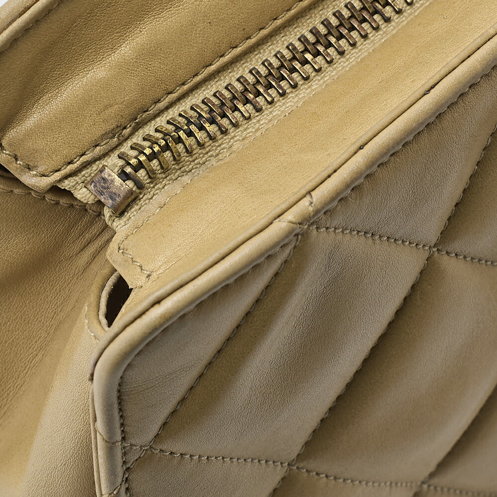 CHANEL Shoulder Bag, Matelasse Coco Charm, Lambskin, Beige, Gold-Tone Hardware, Pre-Owned - Vintage La Charme