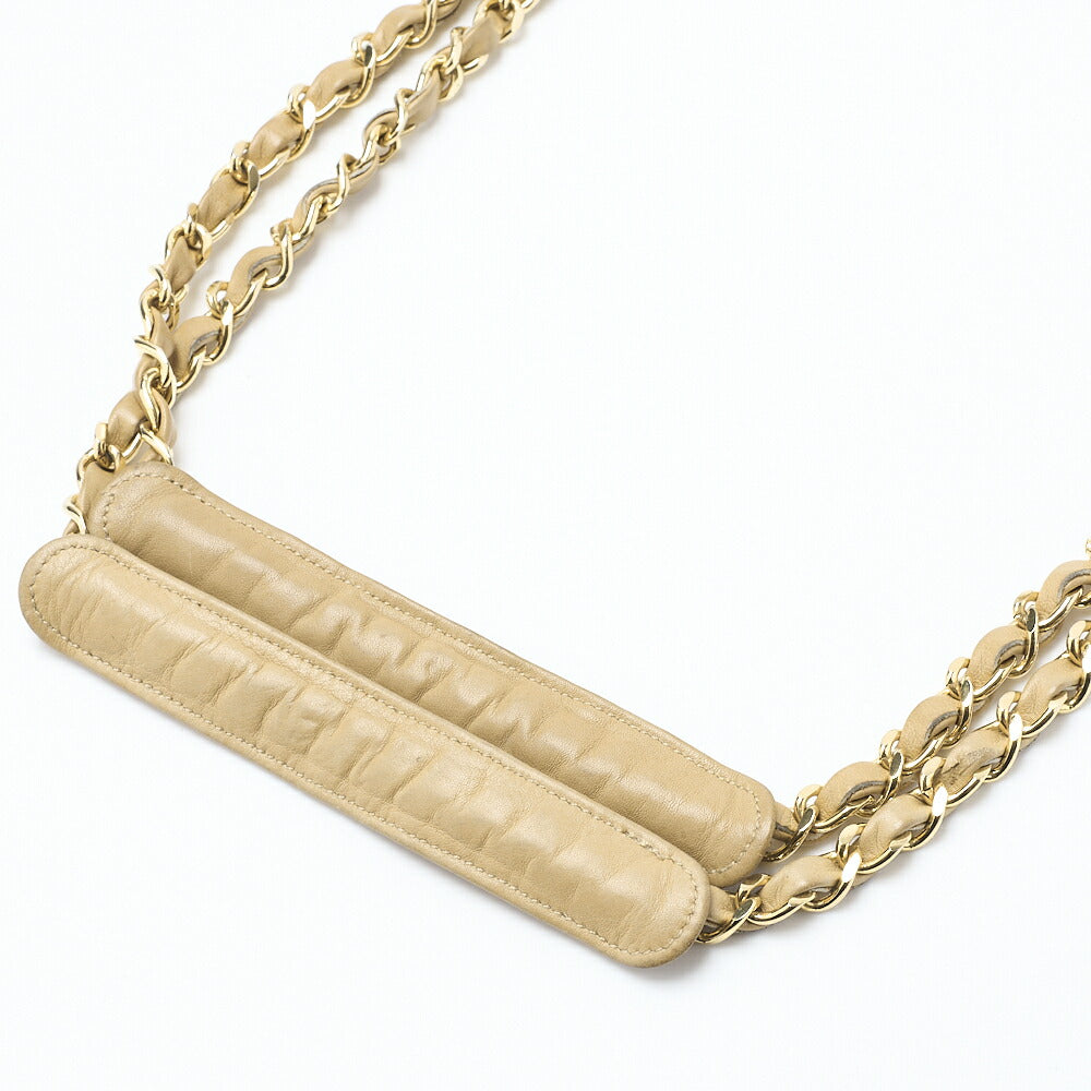 CHANEL Shoulder Bag, Matelasse Coco Charm, Lambskin, Beige, Gold-Tone Hardware, Pre-Owned - Vintage La Charme