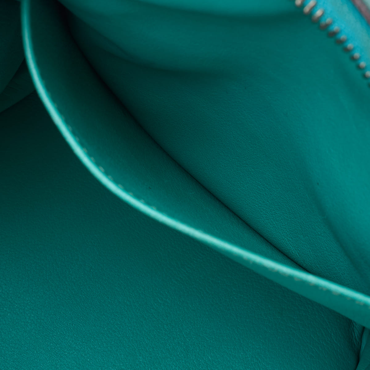 HERMES Lindy 30 2WAY Shoulder Bag Swift Leather Ragon Lagon Silver-Tone Hardware Pre-Owned - Vintage La Charme