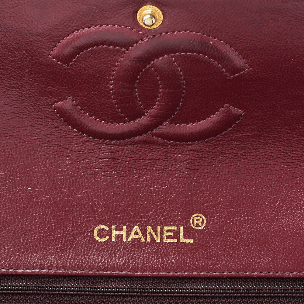CHANEL Shoulder Bag, Matelasse Double Flap, Lambskin, Black, Gold-Tone Hardware, Pre-Owned - Vintage La Charme