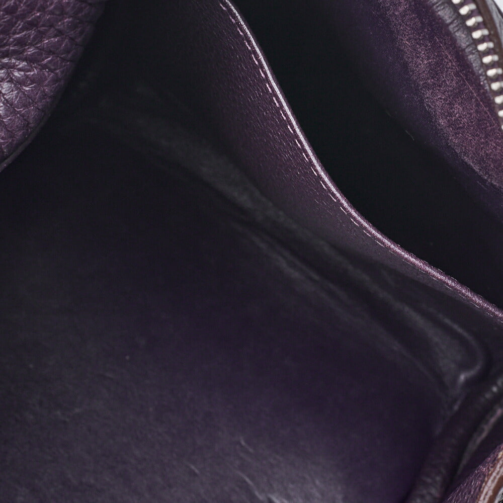 HERMES Lindy 30 2WAY Shoulder Bag Tryon Clemence Raisin Gold-Tone Hardware Pre-Owned - Vintage La Charme