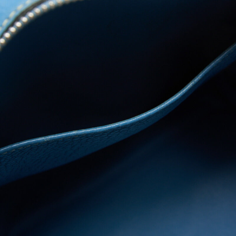 HERMES Lindy 34 Shoulder Bag, Tryon Clemence, Blue Jean, Silver-Tone Hardware, Pre-Owned - Vintage La Charme