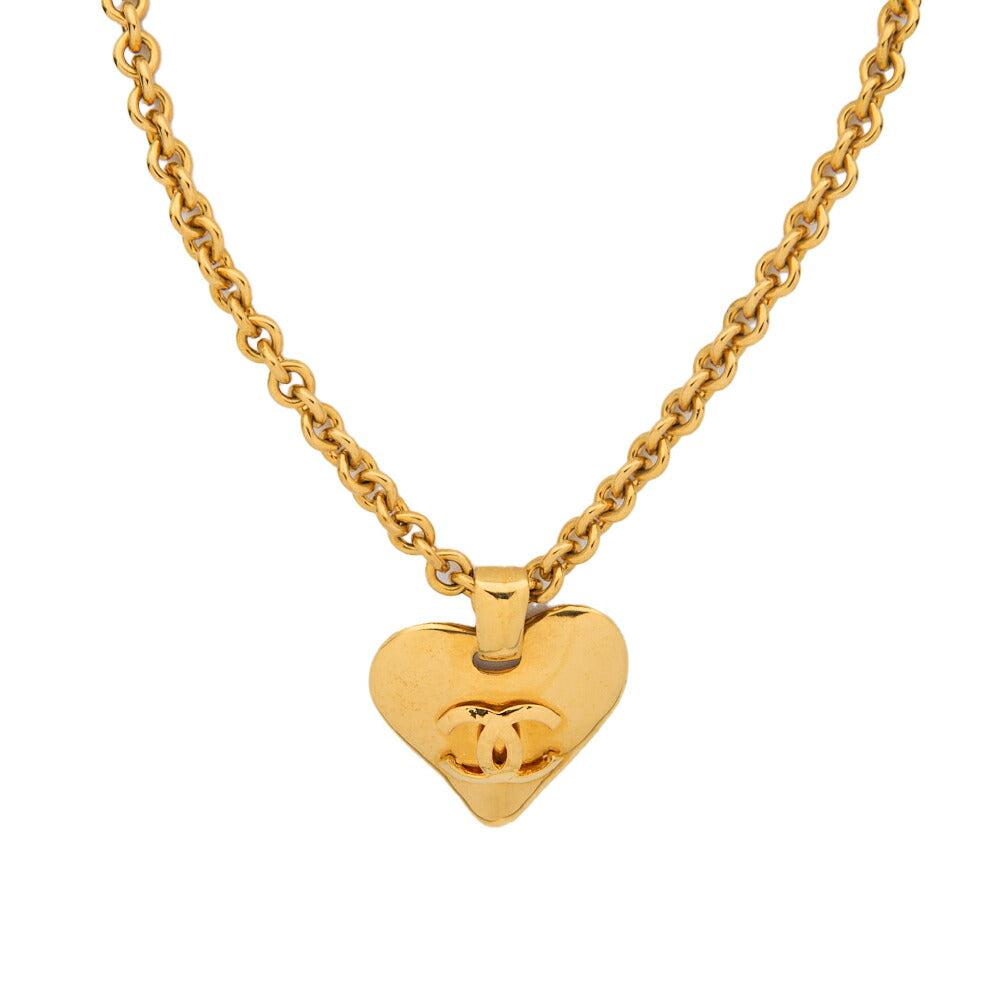 Chanel Tote Bag, Coco Mark Heart, Gold Plated, Gold, Gold-Tone Hardware, Pre-Owned - Vintage La Charme