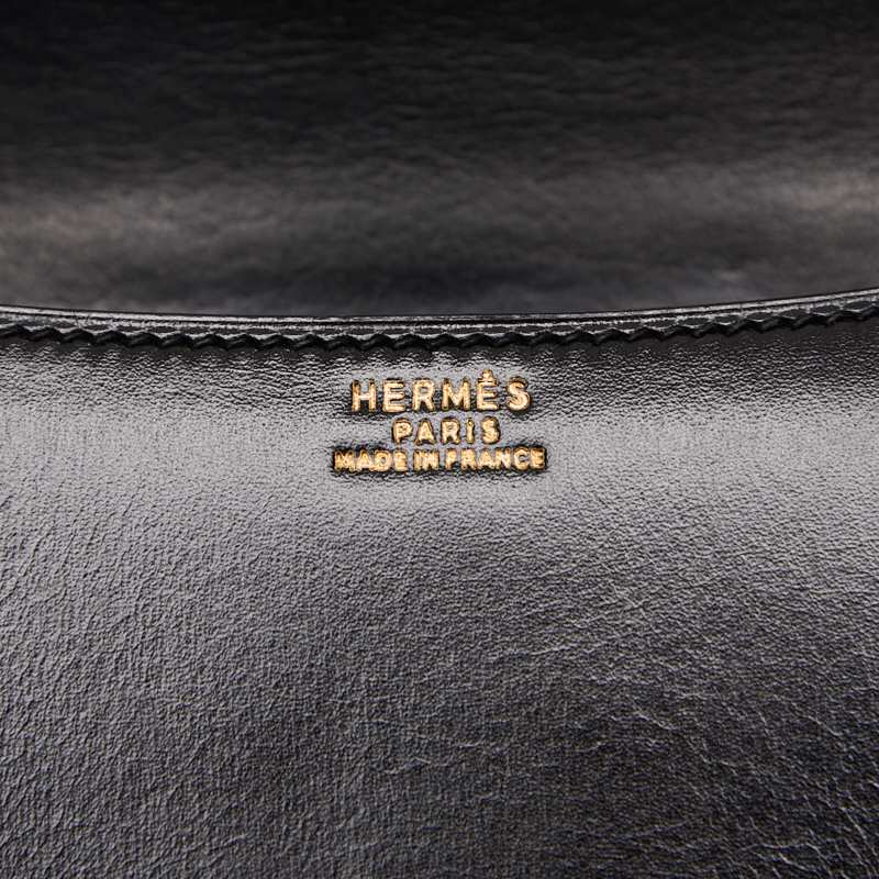 HERMES Constance 23 Shoulder Bag, Box Calf, Black, Gold-Tone Hardware, Pre-Owned - Vintage La Charme