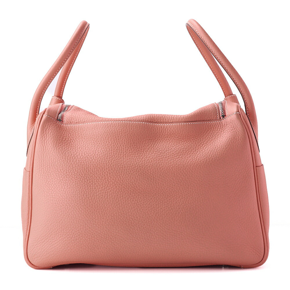 HERMES Lindy 34 Shoulder Bag, Tryon Clemence, Crevette, Silver-Tone Hardware, Pre-Owned - Vintage La Charme