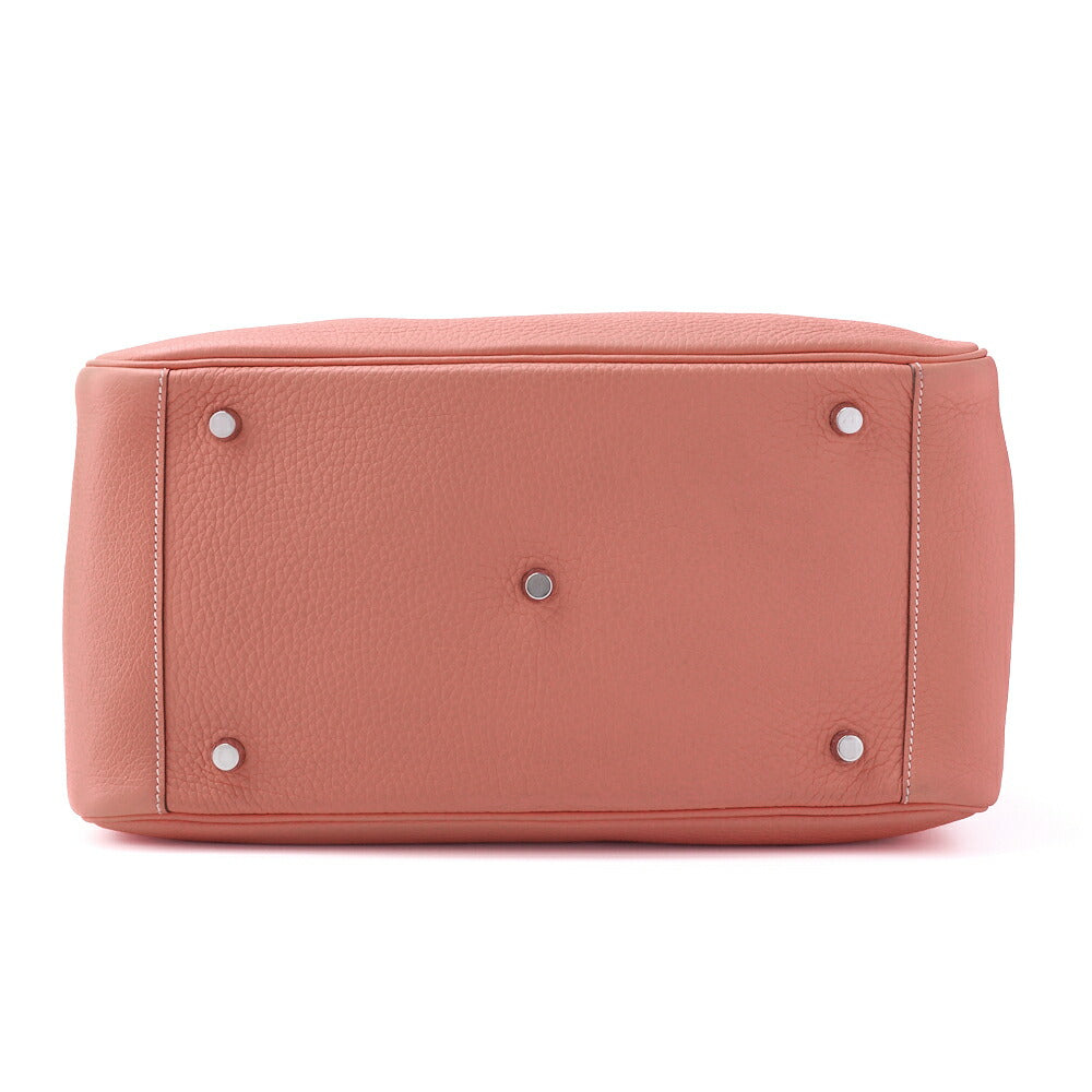 HERMES Lindy 34 Shoulder Bag, Tryon Clemence, Crevette, Silver-Tone Hardware, Pre-Owned - Vintage La Charme