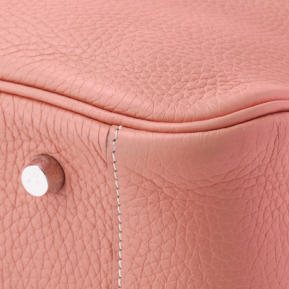 HERMES Lindy 34 Shoulder Bag, Tryon Clemence, Crevette, Silver-Tone Hardware, Pre-Owned - Vintage La Charme