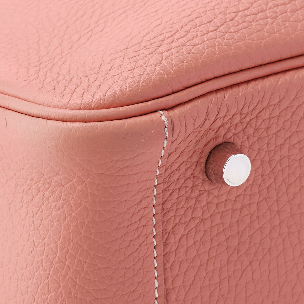 HERMES Lindy 34 Shoulder Bag, Tryon Clemence, Crevette, Silver-Tone Hardware, Pre-Owned - Vintage La Charme