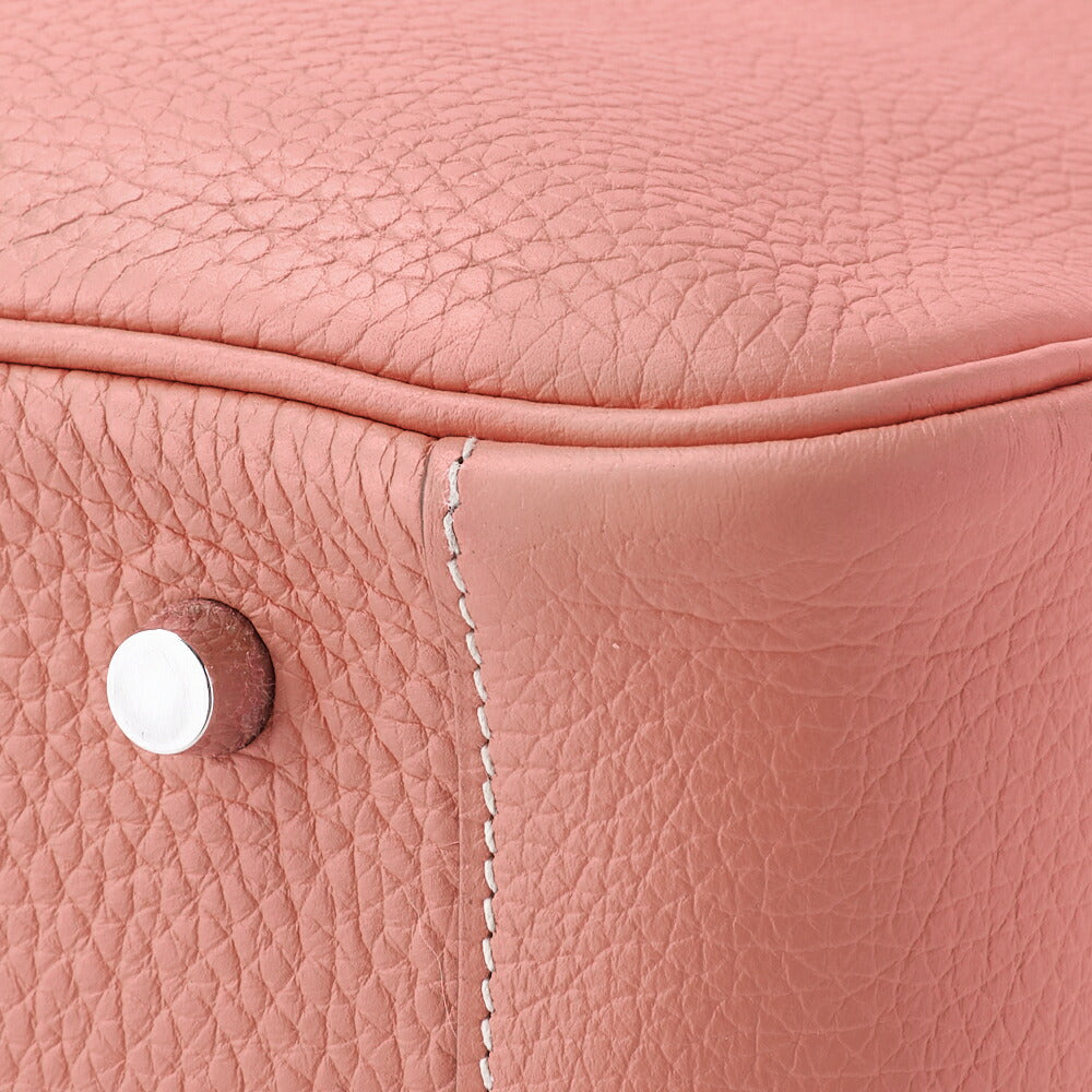 HERMES Lindy 34 Shoulder Bag, Tryon Clemence, Crevette, Silver-Tone Hardware, Pre-Owned - Vintage La Charme