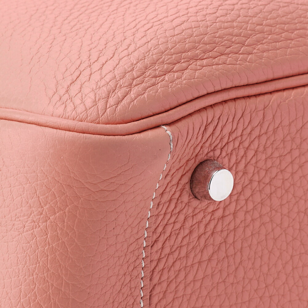 HERMES Lindy 34 Shoulder Bag, Tryon Clemence, Crevette, Silver-Tone Hardware, Pre-Owned - Vintage La Charme