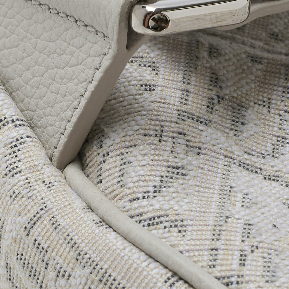 Dior Saddle Bag, Jacquard Trotter, Canvas, White, Silver-Tone Hardware, Pre-Owned - Vintage La Charme