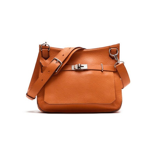 HERMES Gypsiere 34 Shoulder Bag Tryon Clemence Orange Silver-Tone Hardware Pre-Owned - Vintage La Charme