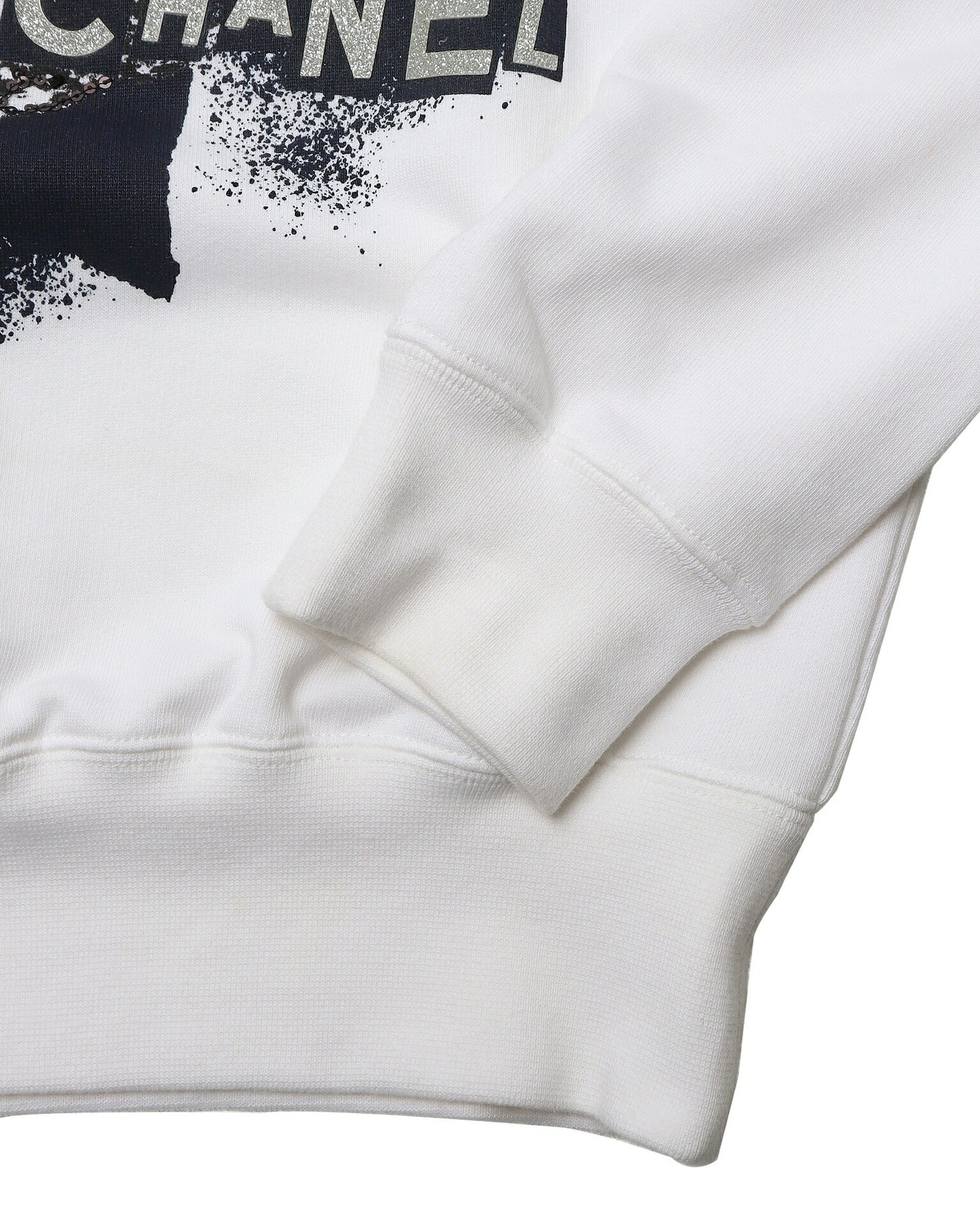 CHANEL Sweatshirt Hoodie, Camellia Logo, Cotton, Black, Silver-Tone Hardware, Pre-Owned - Vintage La Charme