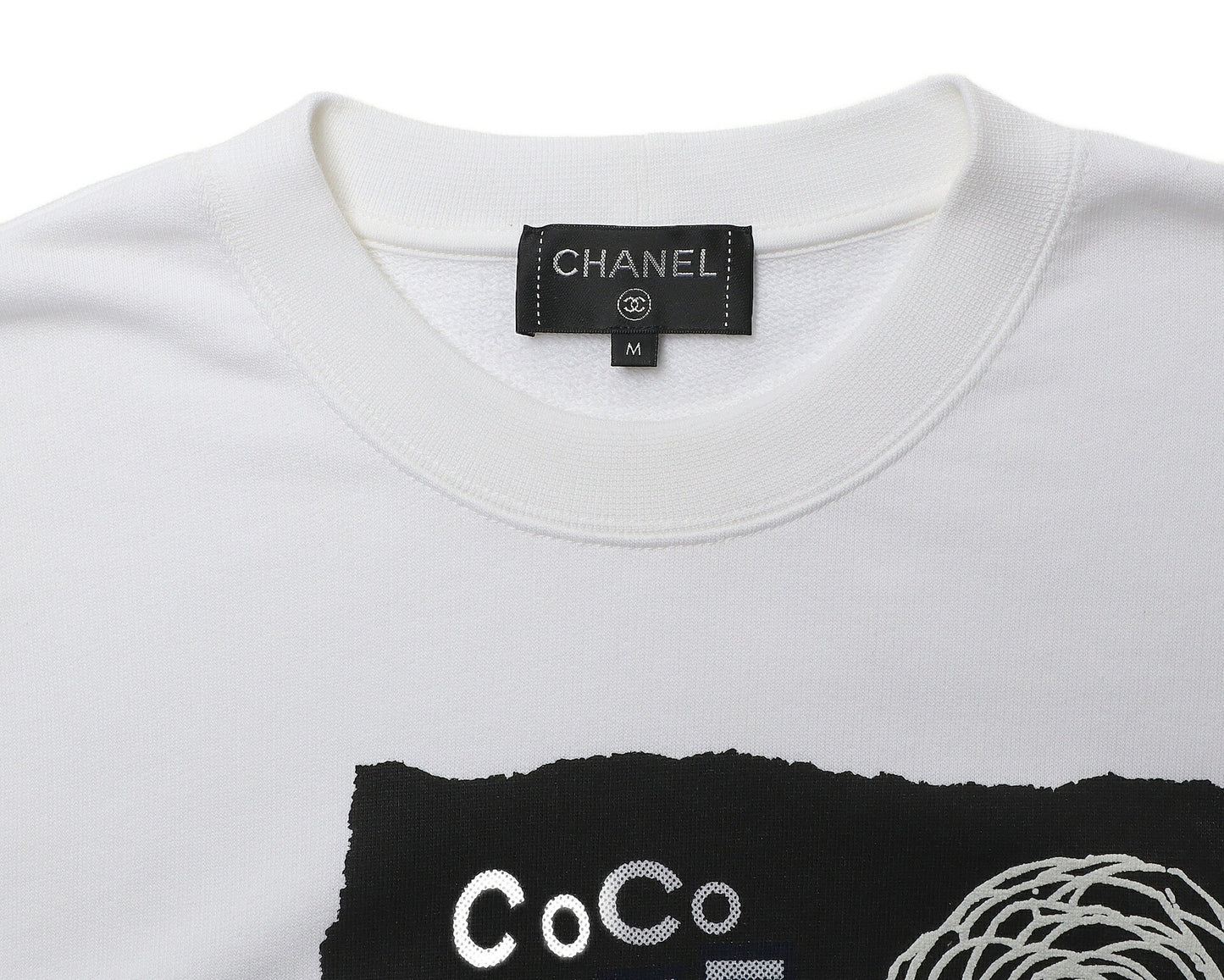 CHANEL Sweatshirt Hoodie, Camellia Logo, Cotton, Black, Silver-Tone Hardware, Pre-Owned - Vintage La Charme