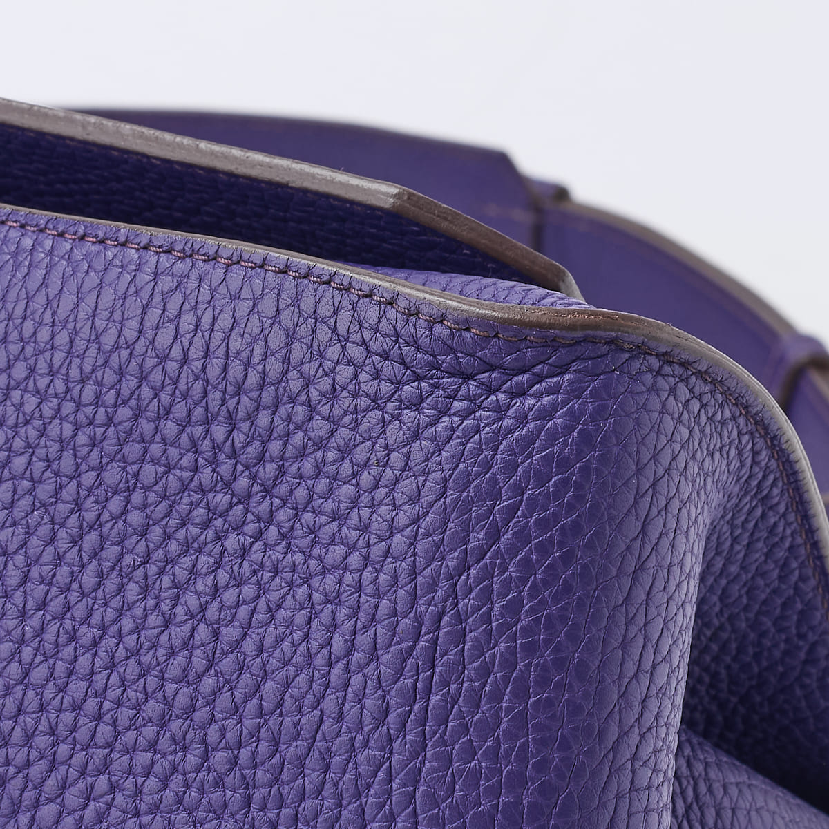 HERMES Gypsiere 34 Shoulder Bag Tryon Clemence Ultraviolet Silver-Tone Hardware Pre-Owned - Vintage La Charme