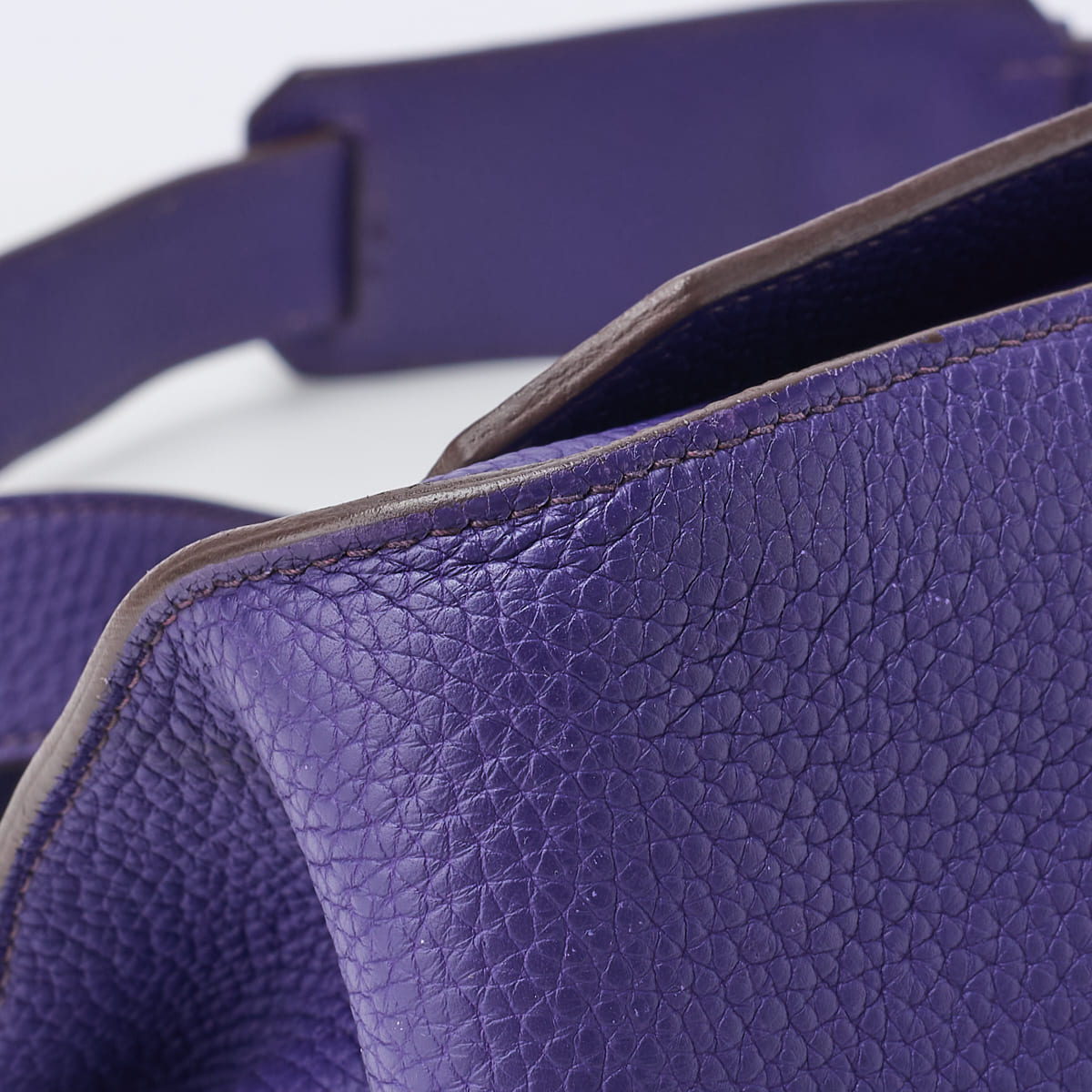 HERMES Gypsiere 34 Shoulder Bag Tryon Clemence Ultraviolet Silver-Tone Hardware Pre-Owned - Vintage La Charme