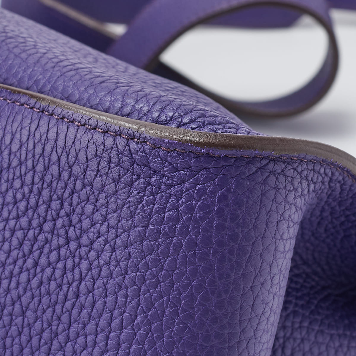 HERMES Gypsiere 34 Shoulder Bag Tryon Clemence Ultraviolet Silver-Tone Hardware Pre-Owned - Vintage La Charme