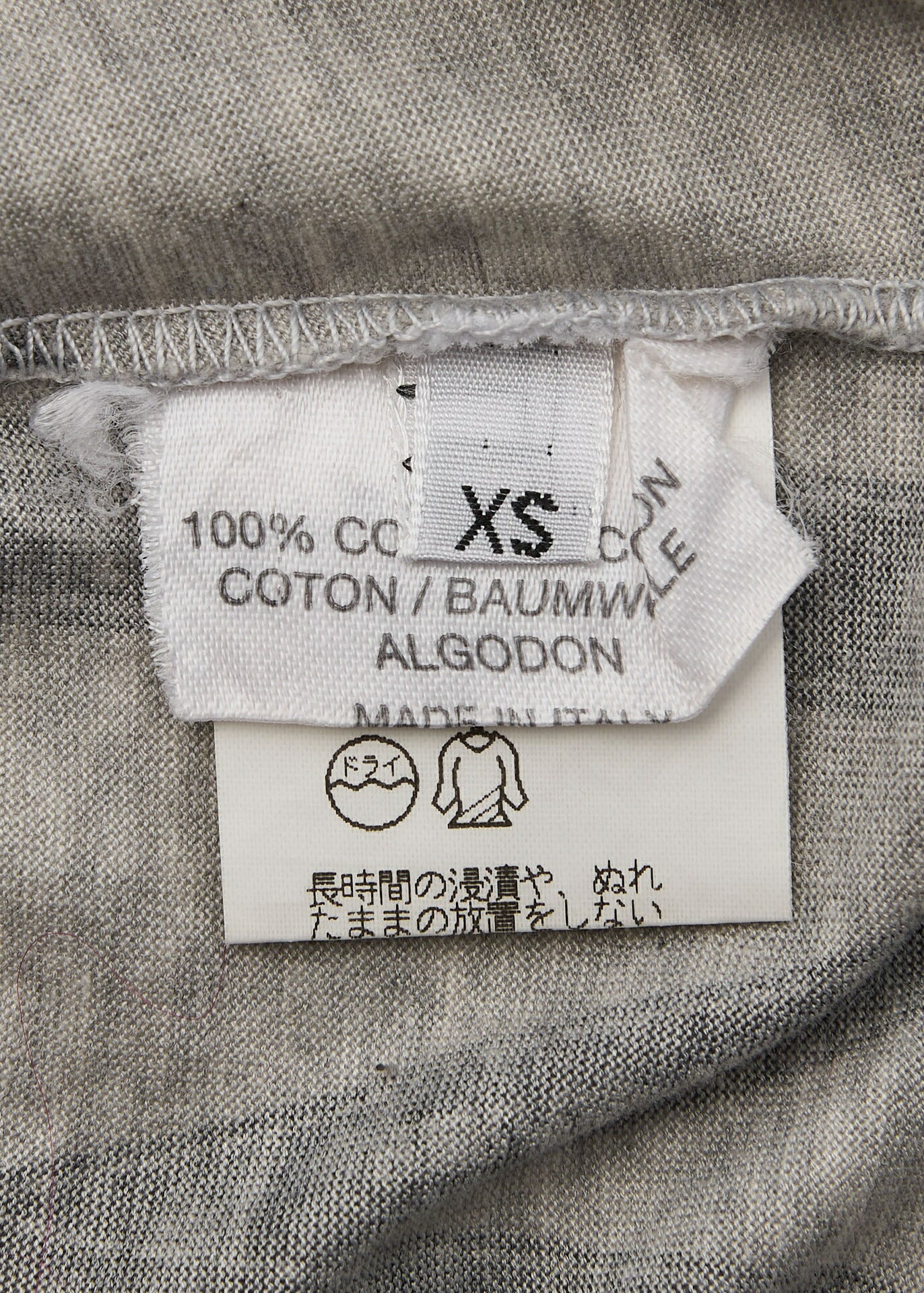 Hermes Turtleneck Long Sleeve Top, Logo Ribbon Design, Grey, Silver-Tone Hardware, Pre-Owned - Vintage La Charme