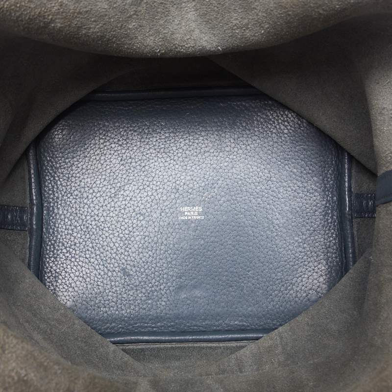 HERMES Tote Bag Picotin Rock MM Tryon Clemence Blue Orage Silver-Tone Hardware Pre-Owned - Vintage La Charme