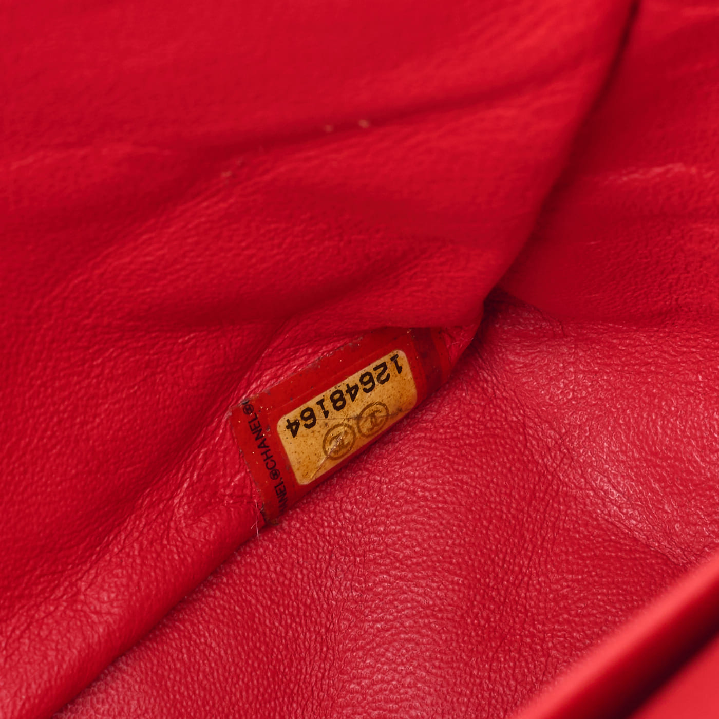 CHANEL Shoulder Bag Matelasse Turn Lock Double Flap Lambskin Red Gold-Tone Hardware Pre-Owned - Vintage La Charme