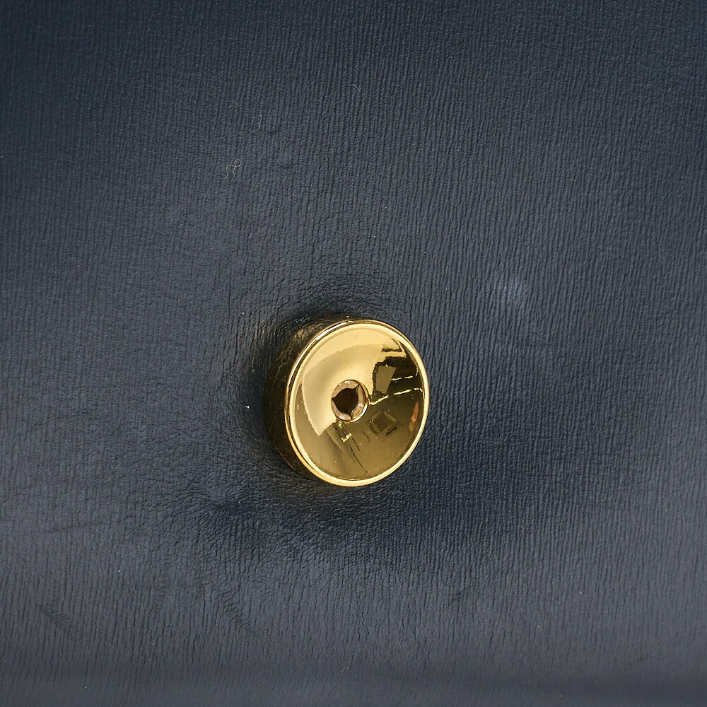 HERMES Liddy Shoulder Bag Mini Shoulder Backpack Bag Box Calf Navy Gold-Tone Hardware Pre-Owned - Vintage La Charme