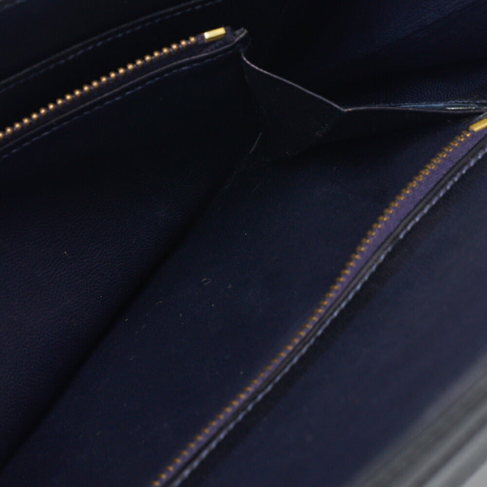 HERMES Liddy Shoulder Bag Mini Shoulder Backpack Bag Box Calf Navy Gold-Tone Hardware Pre-Owned - Vintage La Charme