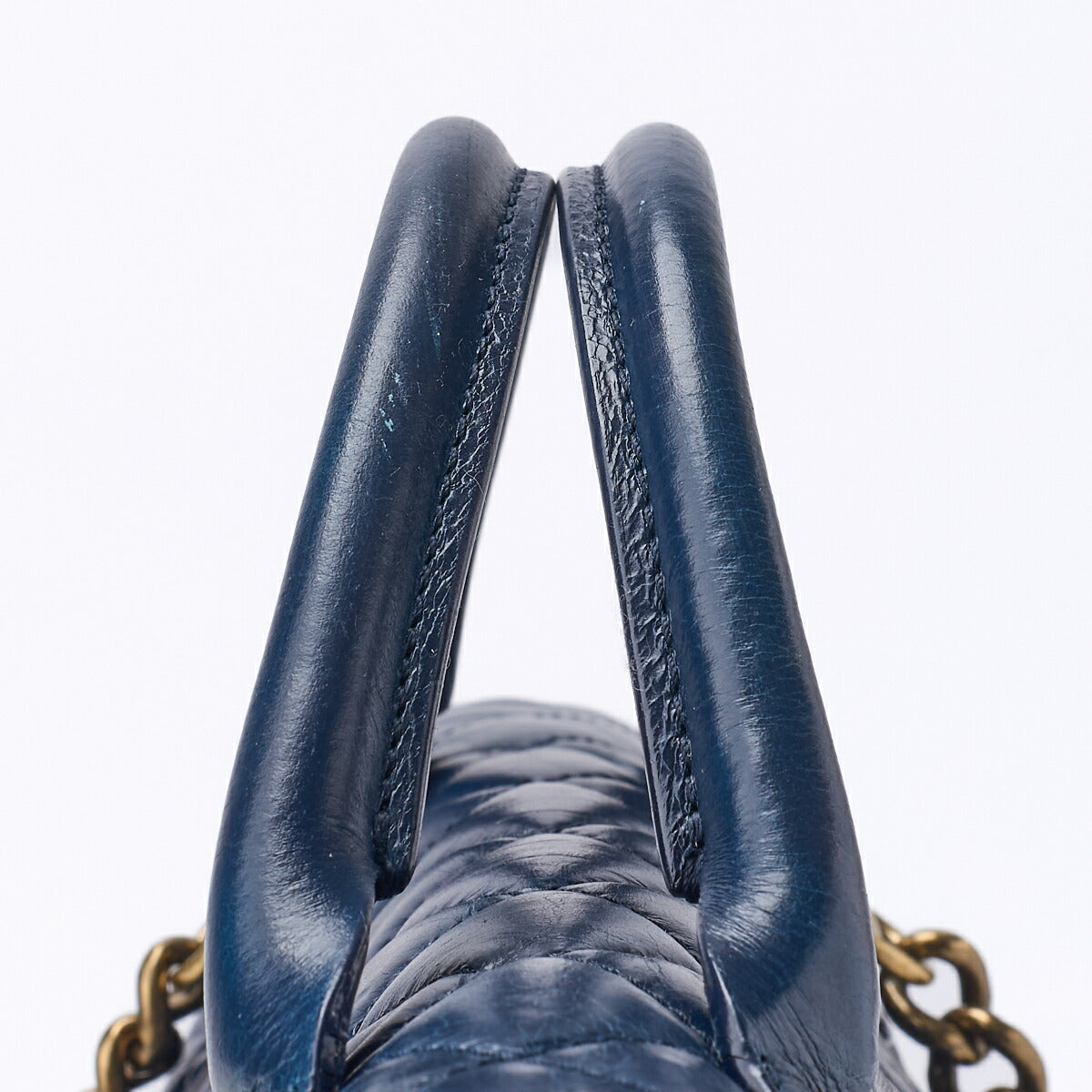 CHANEL Shoulder Handbag Matelasse 2WAY Vintage Calf Blue Gold-Tone Hardware Pre-Owned - Vintage La Charme