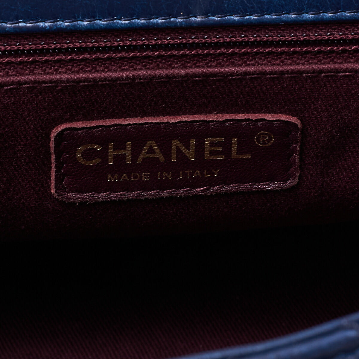 CHANEL Shoulder Handbag Matelasse 2WAY Vintage Calf Blue Gold-Tone Hardware Pre-Owned - Vintage La Charme