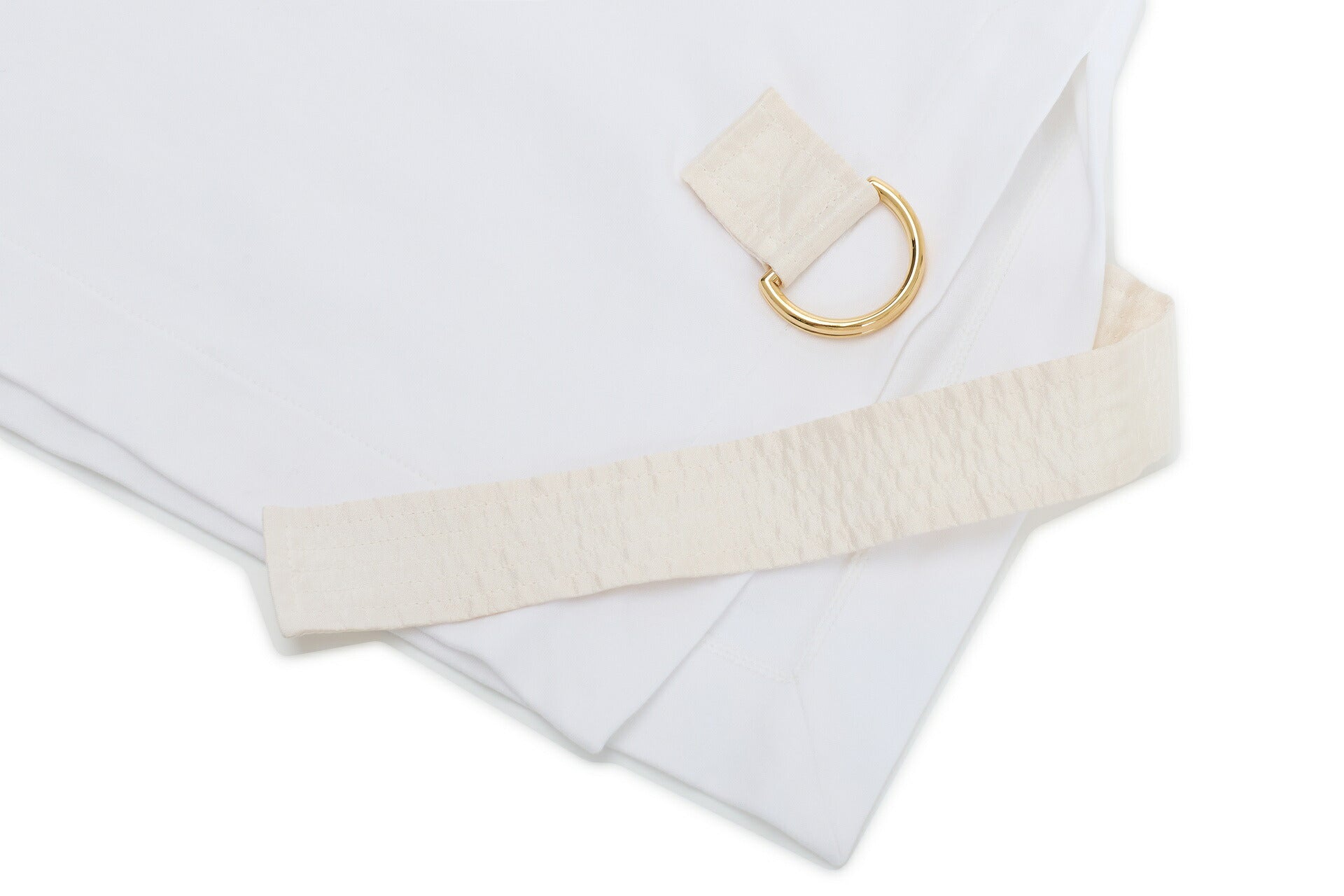 Louis Vuitton T-Shirt, Studded Side Strap, Cotton, White, Gold-Tone Hardware, Pre-Owned - Vintage La Charme