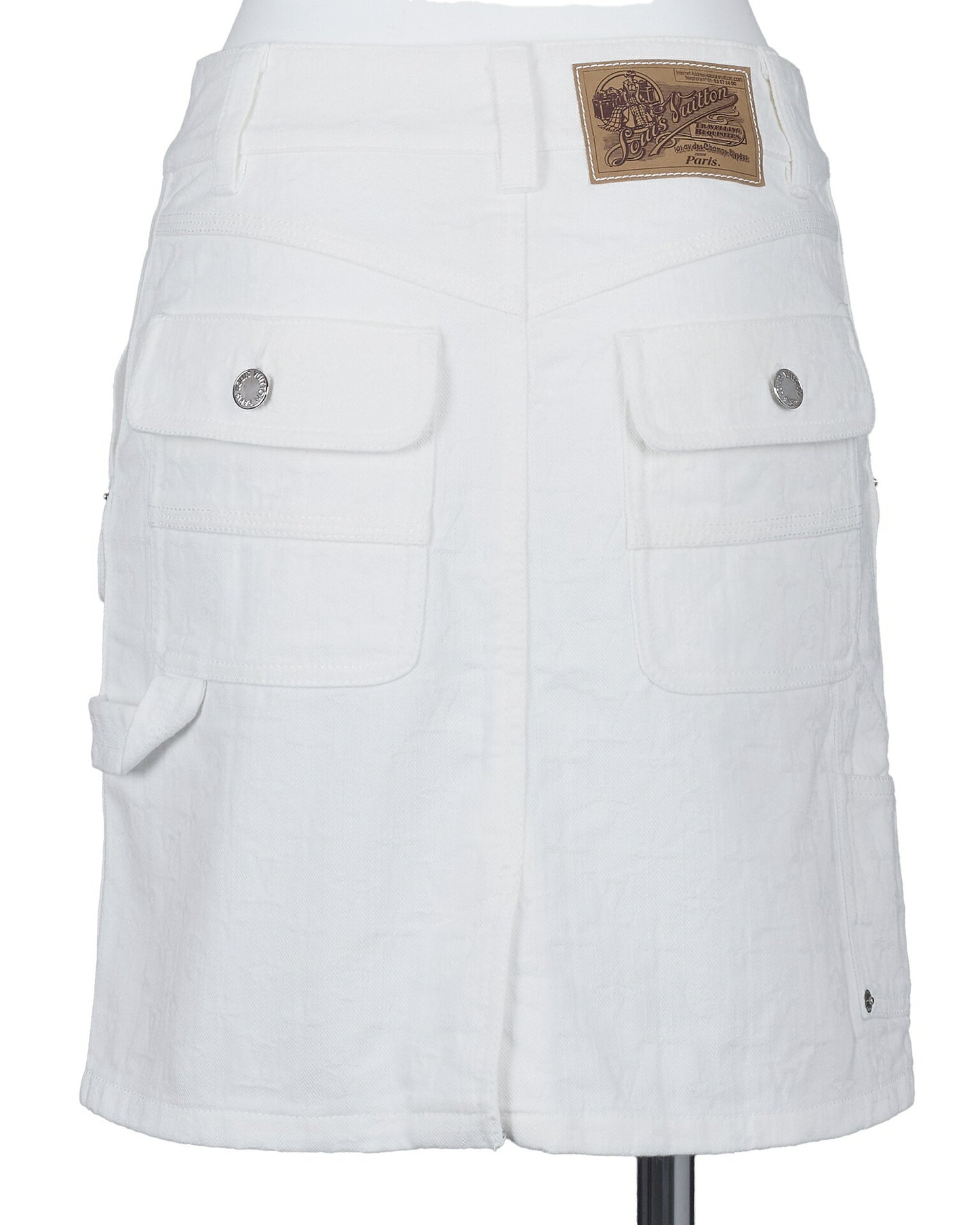 Louis Vuitton Set Up Jacket and Skirt, Monogram, Cotton, White, Silver-Tone Hardware, Pre-Owned - Vintage La Charme