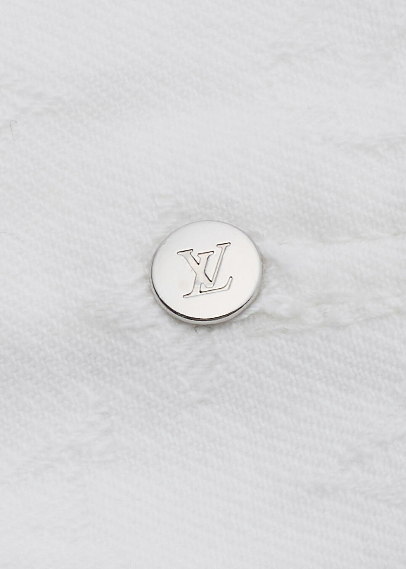 Louis Vuitton Set Up Jacket and Skirt, Monogram, Cotton, White, Silver-Tone Hardware, Pre-Owned - Vintage La Charme