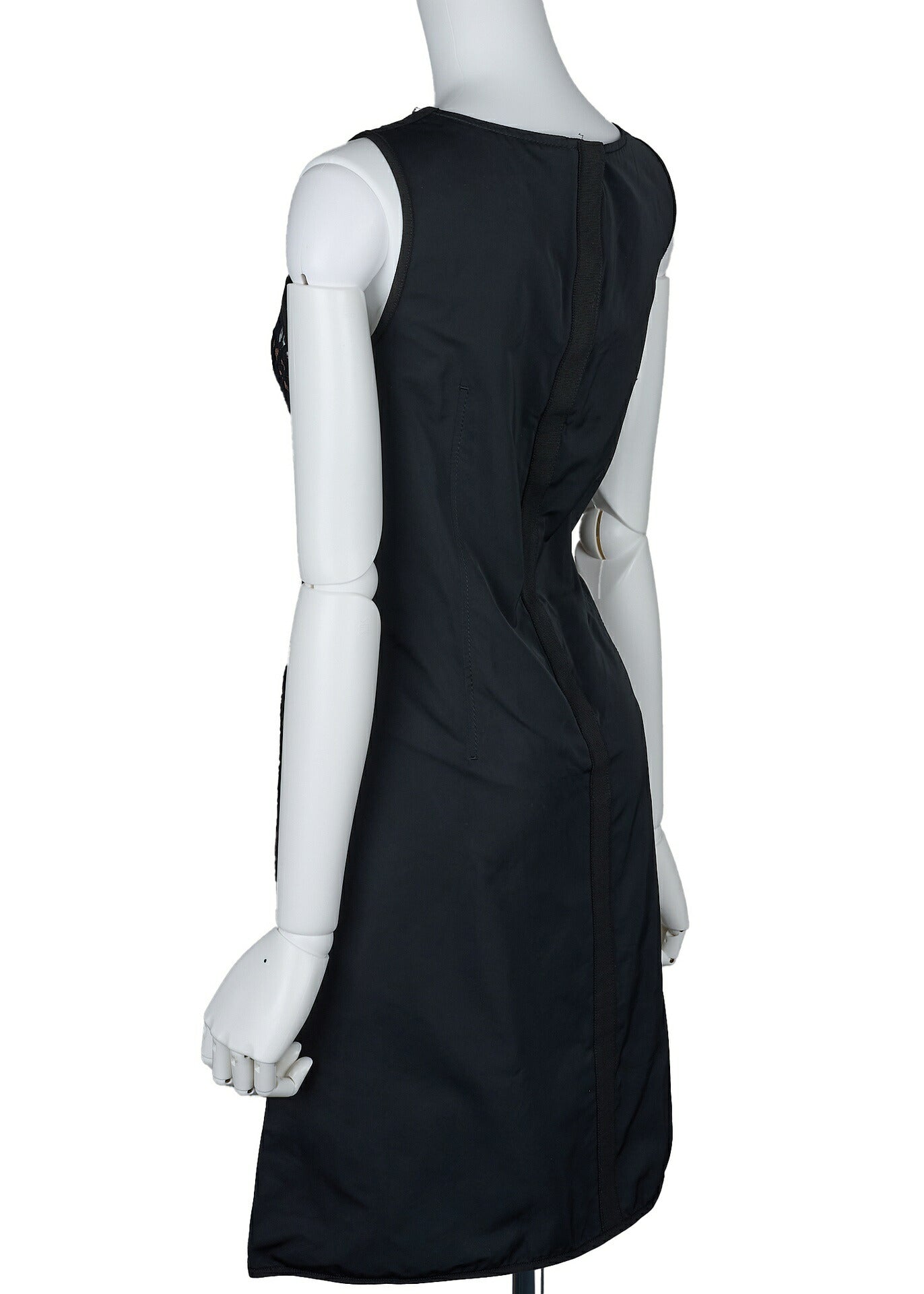 Louis Vuitton Sleeveless One Piece Top, Monogram Embroidery, Cotton, Black, Silver-Tone Hardware, Pre-Owned - Vintage La Charme