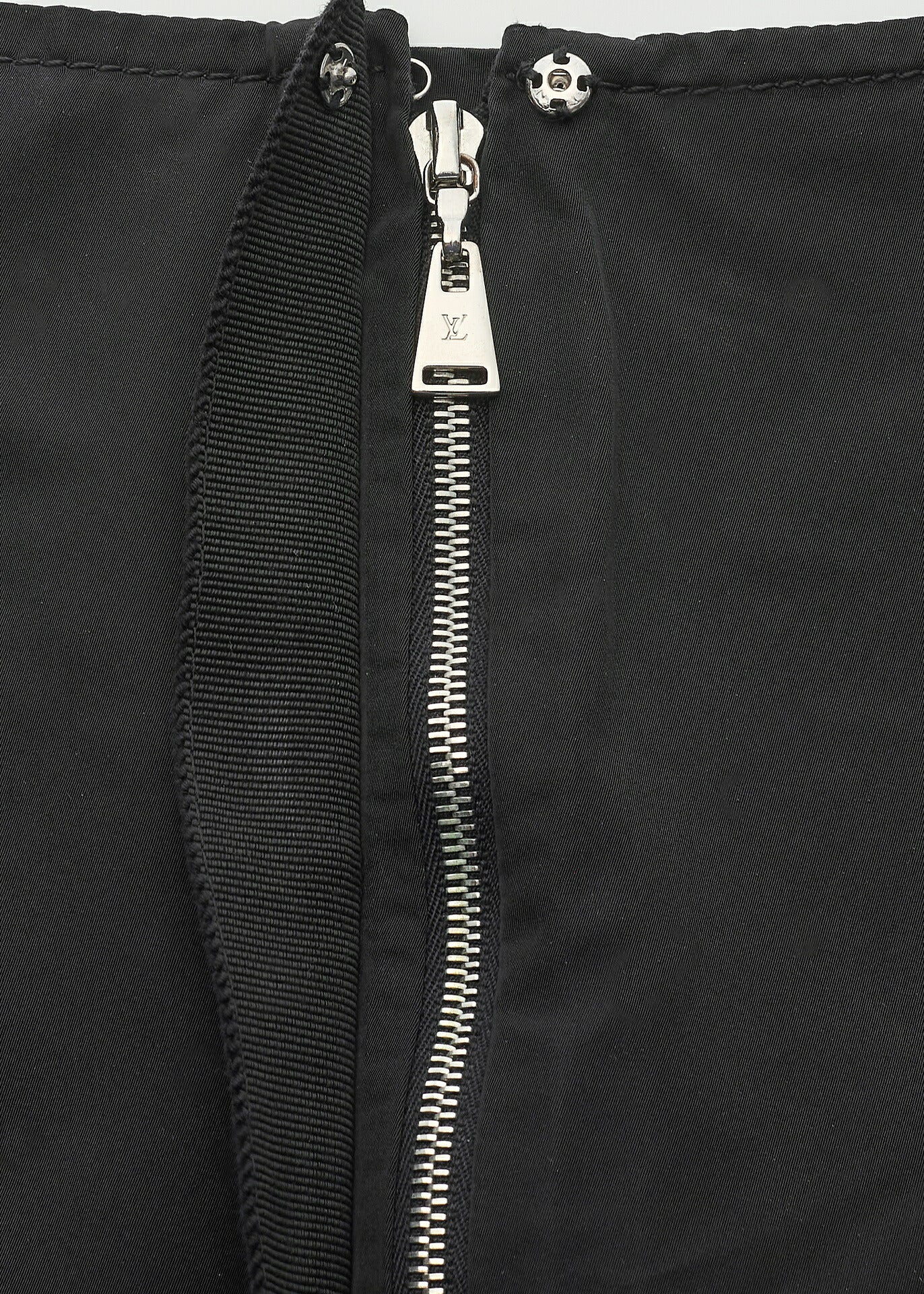 Louis Vuitton Sleeveless One Piece Top, Monogram Embroidery, Cotton, Black, Silver-Tone Hardware, Pre-Owned - Vintage La Charme