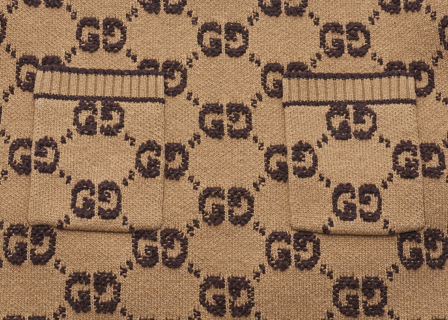 Gucci One Piece Top Skirt, Logo Mark, Knit, Wool, Brown, Gold-Tone Hardware, Pre-Owned - Vintage La Charme