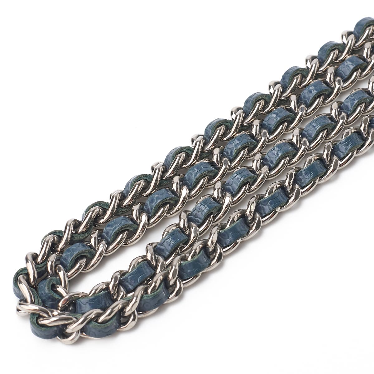 CHANEL Chain Wallet, Coco Mark, Caviar Skin, Blue, Gold-Tone Hardware, Pre-Owned - Vintage La Charme
