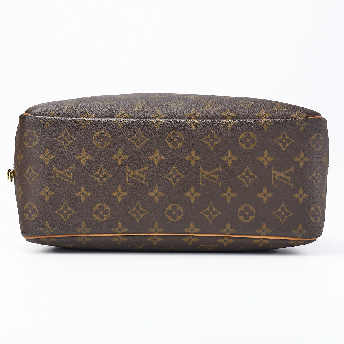Louis Vuitton Handbag Deauville Monogram PVC Leather Brown Gold-Tone Hardware Pre-Owned - Vintage La Charme