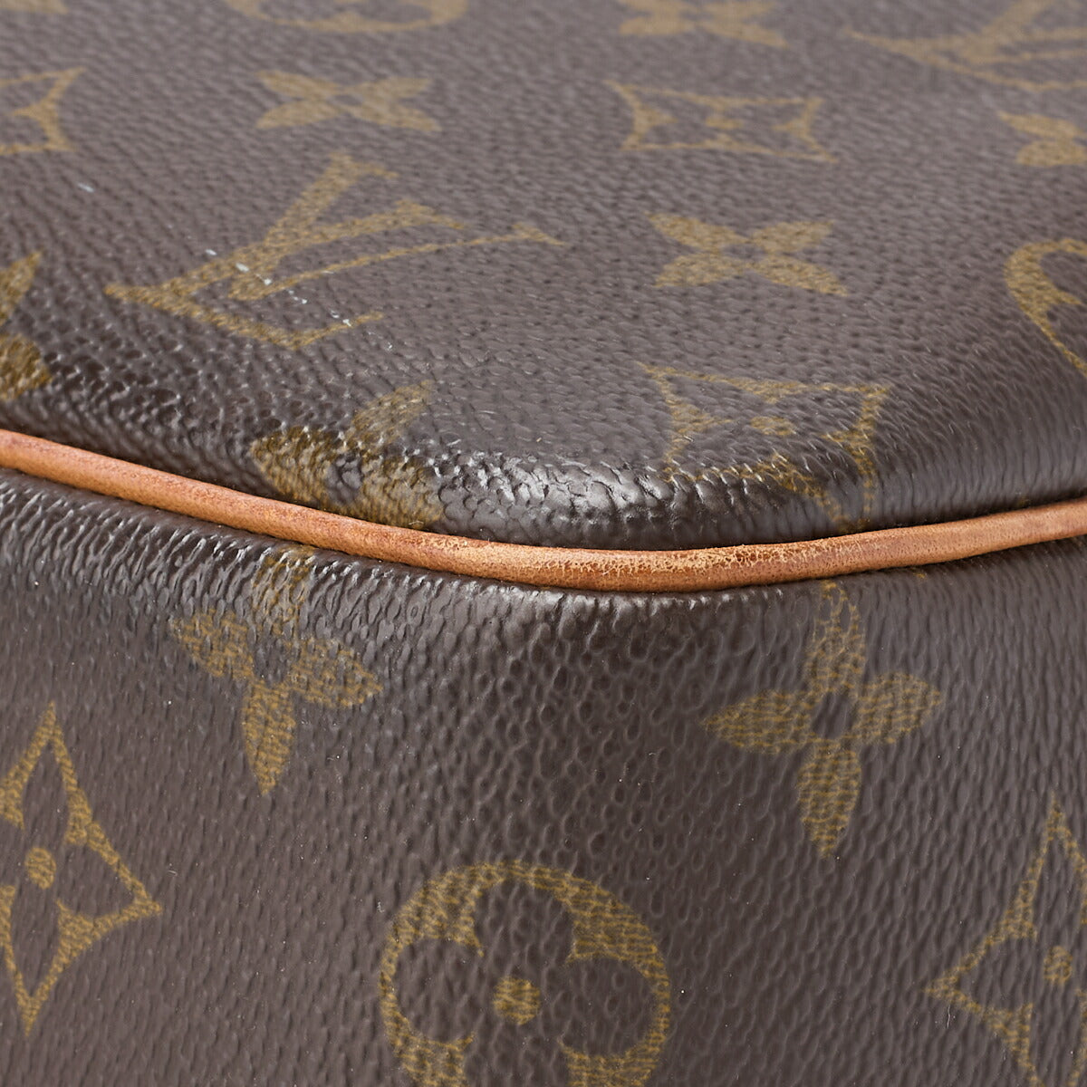 Louis Vuitton Handbag Deauville Monogram PVC Leather Brown Gold-Tone Hardware Pre-Owned - Vintage La Charme