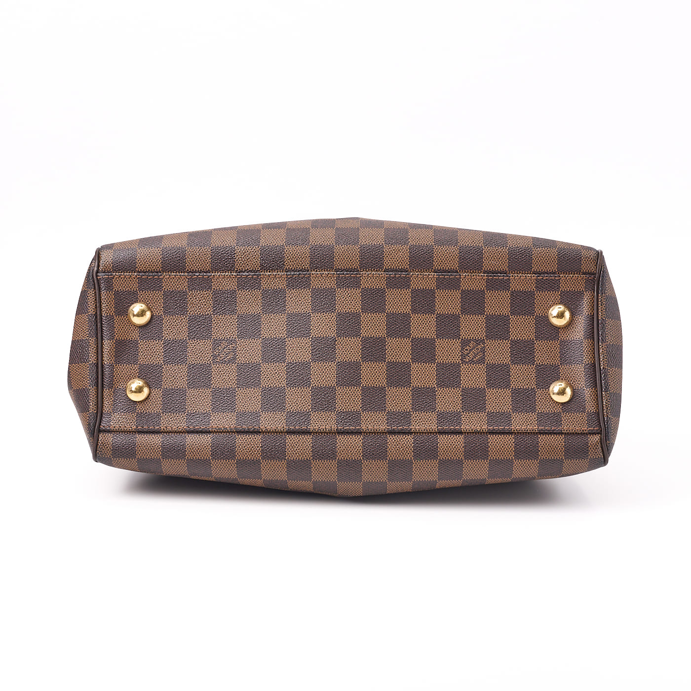 Louis Vuitton Tote Bag, Damier Trevi PM, Damier Ébène, Canvas, Brown, Gold-Tone Hardware, Pre-Owned - Vintage La Charme