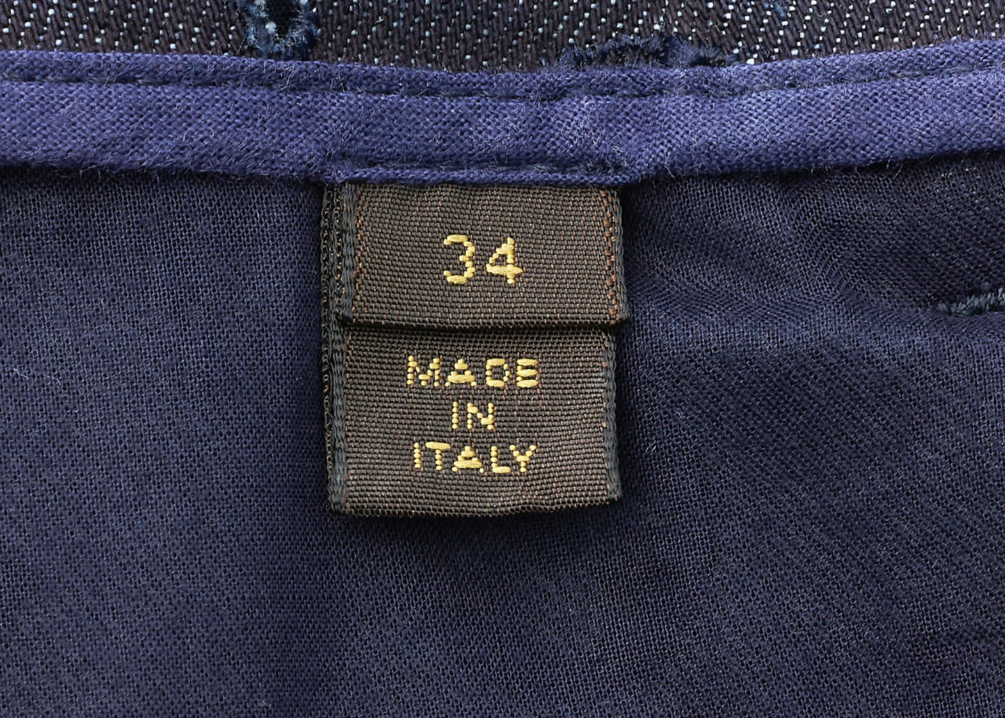 Louis Vuitton Pleated Skirt, Monogram Punching, Cotton, Blue, Silver-Tone Hardware, Pre-Owned - Vintage La Charme