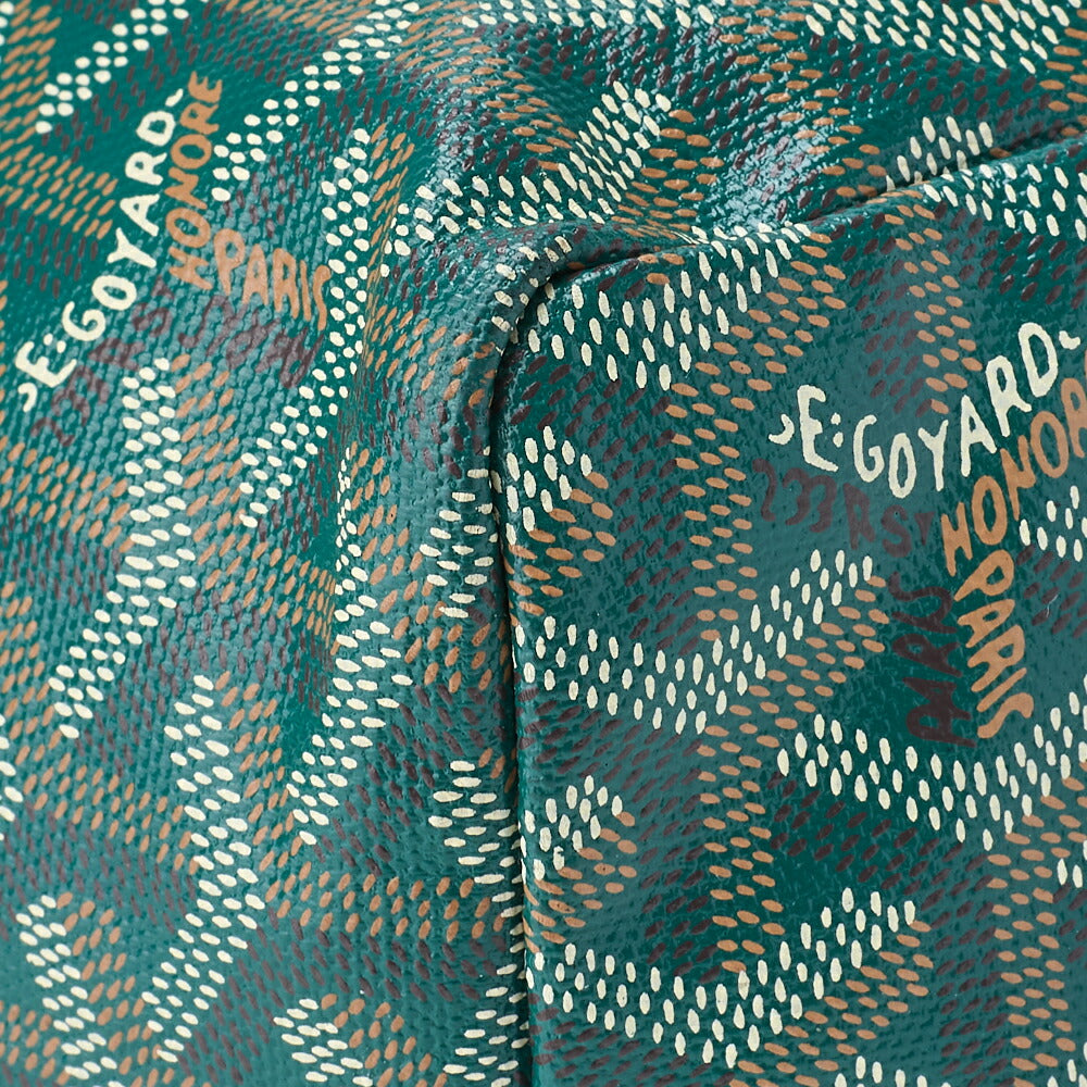GOYARD Saint Louis PM Tote Bag, Coated Canvas, Green, Silver-Tone Hardware, Pre-Owned - Vintage La Charme