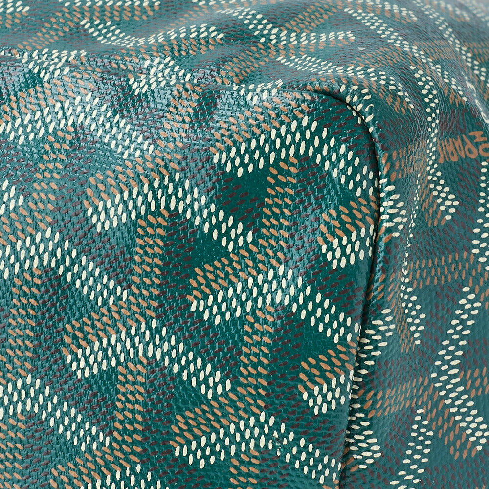 GOYARD Saint Louis PM Tote Bag, Coated Canvas, Green, Silver-Tone Hardware, Pre-Owned - Vintage La Charme