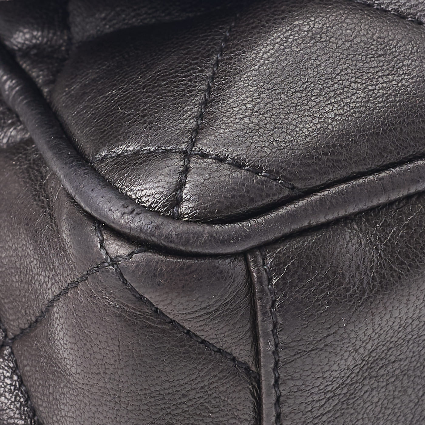 CHANEL Chain Backpack Bag, Matelasse, Lambskin, Black, Gold-Tone Hardware, Pre-Owned - Vintage La Charme