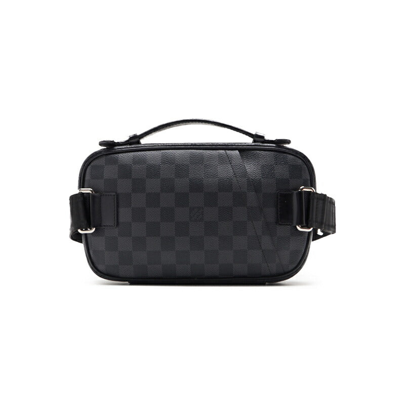 Louis Vuitton Mini Shoulder Waist Bag Damier Graffite PVC Gray Silver-Tone Hardware Pre-Owned - Vintage La Charme