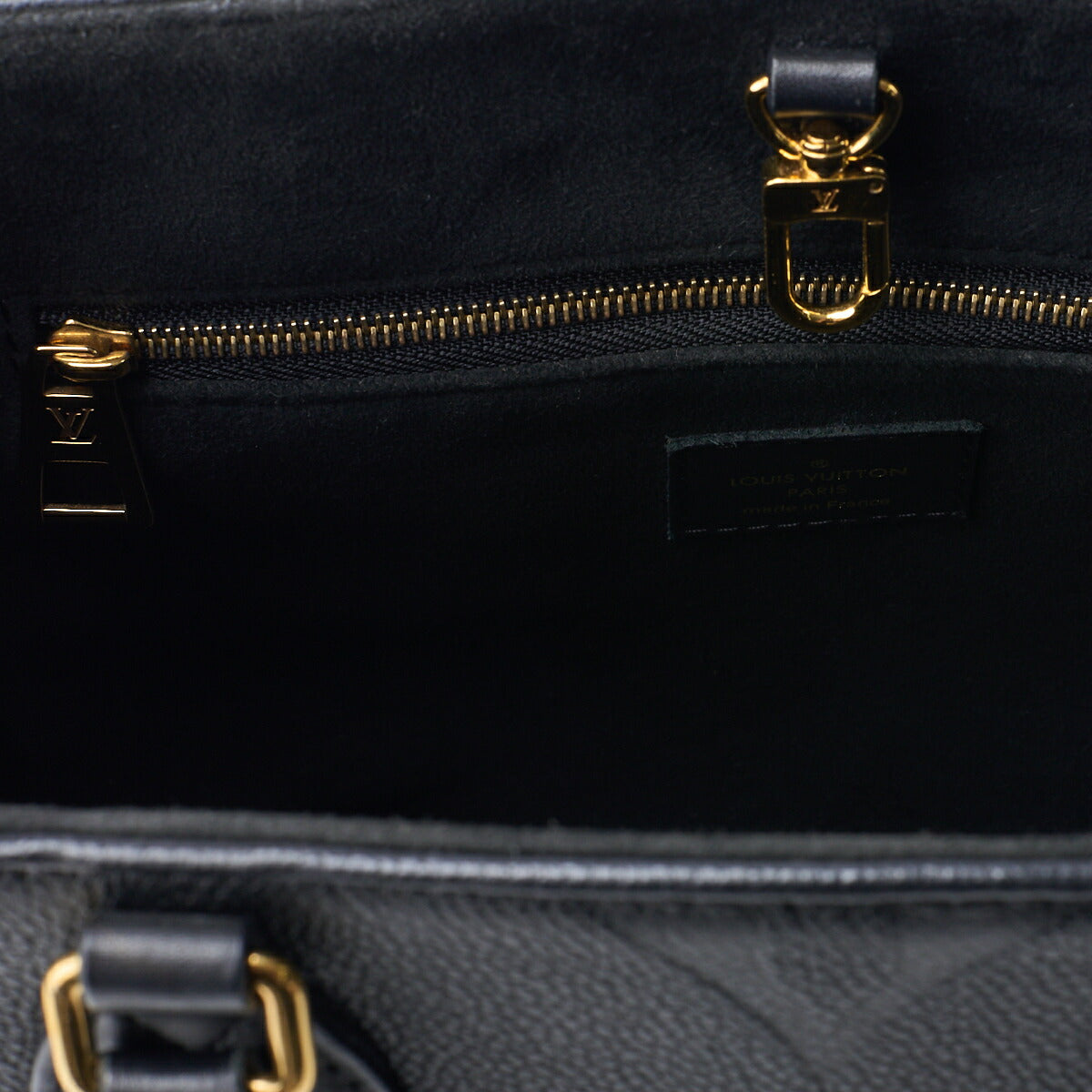 Louis Vuitton OnTheGo PM Tote Bag 2WAY Monogram Unplanted Leather Black Gold-Tone Hardware Pre-Owned - Vintage La Charme