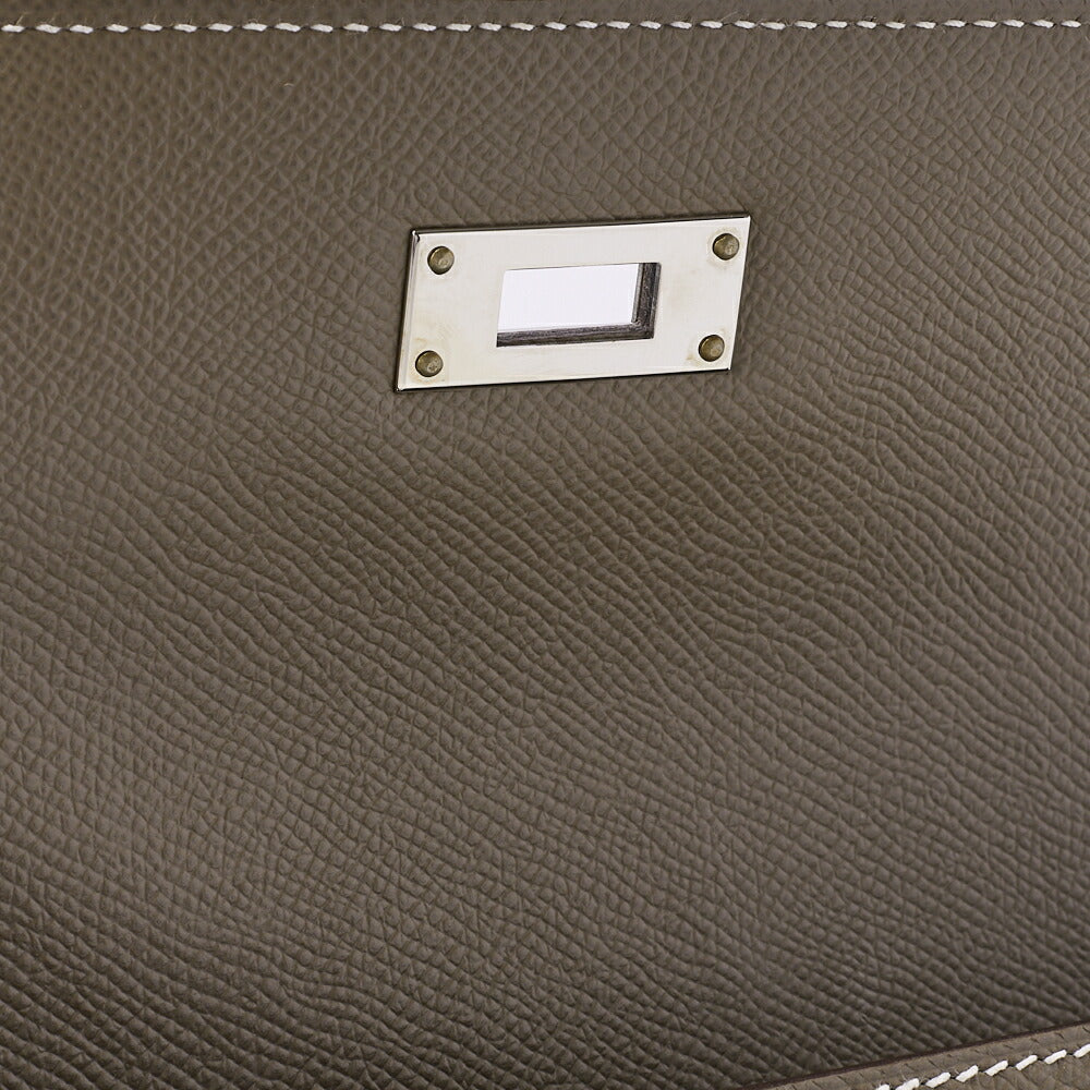 HERMES Shoulder Bag, Kelly Depeche 25, Epson, Etoupe, Silver-Tone Hardware, Pre-Owned - Vintage La Charme