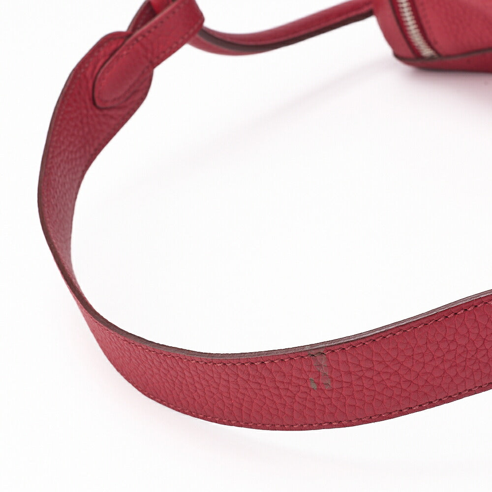 HERMES Lindy 30 2WAY Shoulder Bag Tryon Clemence Rouge Casaque Silver-Tone Hardware Pre-Owned - Vintage La Charme