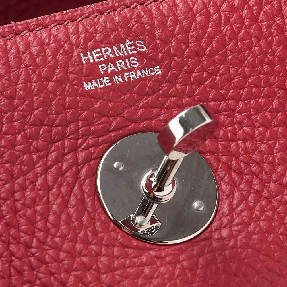 HERMES Lindy 30 2WAY Shoulder Bag Tryon Clemence Rouge Casaque Silver-Tone Hardware Pre-Owned - Vintage La Charme