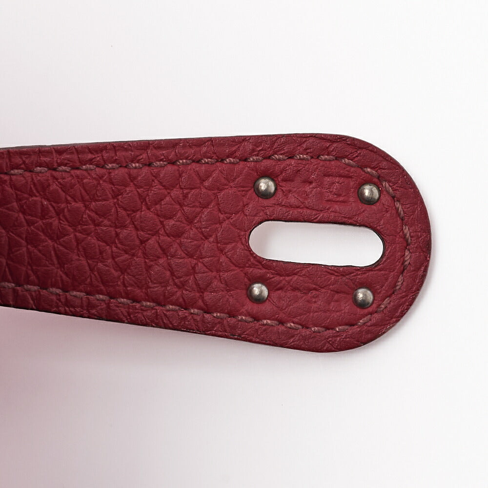 HERMES Lindy 30 2WAY Shoulder Bag Tryon Clemence Rouge Casaque Silver-Tone Hardware Pre-Owned - Vintage La Charme