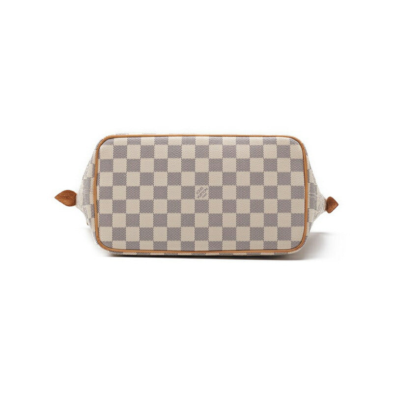 Louis Vuitton Tote Bag Damier Azur Saleya MM Canvas White Gold-Tone Hardware Pre-Owned - Vintage La Charme